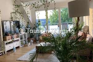 Tauschwohnung: Helle Dachgeschosswohnung mit 5m-Decken und Sonnenbalkon