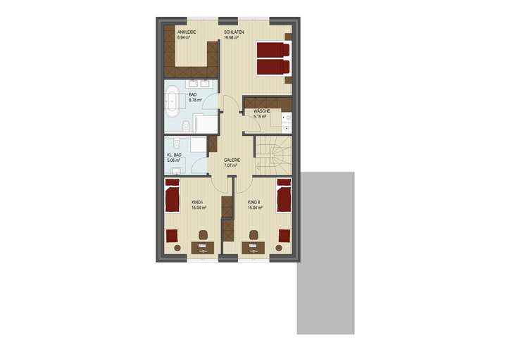 Grundriss Obergeschoss 