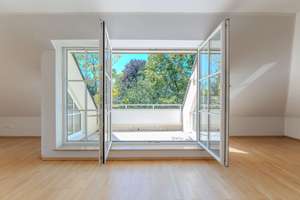 Eingebettet im Grünen – stilvolle 3-Zimmer-Dachgeschosswohnung mit Südterrasse – Die vollständige Adresse der Immobilie erhältst du vom Anbieter., 81827 Waldtrudering, München – Vorschaubild 3