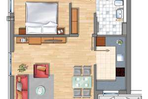 2 ZKB Wohnung mit Einbauküche und TG-Stellplatz
