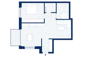 D11: Kompakt geschnittene 2-Zimmerwohnung  im 2. OG - mit Südbalkon – Villenstraße 4, 53129 Dottendorf, Bonn – Vorschaubild 3