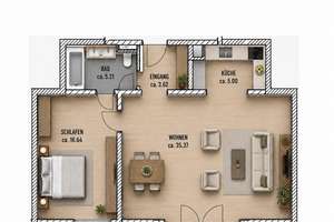 Top Lage Altbogenhausen – Möblierte 2-Zimmer-Wohnung auf Zeit – Die vollständige Adresse der Immobilie erhältst du vom Anbieter., 81679 Altbogenhausen, München – Vorschaubild 10