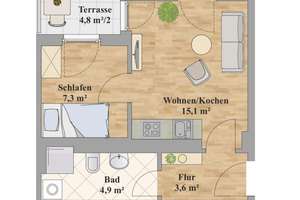 Modern ausgestattete Singlewohnung mit Terrasse und kleinem Gartenanteil! – Die vollständige Adresse der Immobilie erhältst du vom Anbieter., 1219 Leubnitz-Neuostra, Dresden – Vorschaubild 8
