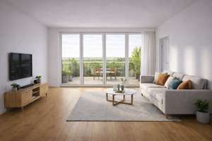 Lichtdurchflutete 3-Zimmer Eigentumswohnung mit großem Balkon und Blick ins Grüne