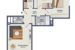 GEORGI: 3-Zimmer-Wohnung im Erbbaurecht - zwei Balkone, idealer Grundriss – Die vollständige Adresse der Immobilie erhältst du vom Anbieter., 80995 Feldmoching, München – Vorschaubild 5