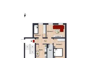 Zimmer 14,12 m² innerhalb einer 3er-WG // 1.OG rechts – Immermannhof 1, 38440 Stadtmitte (Ortsteil), Wolfsburg – Vorschaubild 9
