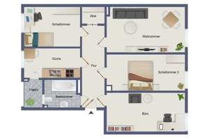 Frisch saniert im Denkmal: 4-Zimmer-Wohnung mit Loggia, separater Küche & Homeoffice-Option – Die vollständige Adresse der Immobilie erhältst du vom Anbieter., 1097 Leipziger Vorstadt, Dresden – Vorschaubild 2