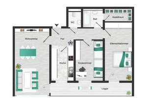 Helle 3 Zimmer-Wohnung in Hohbuch nahe der Uni – Die vollständige Adresse der Immobilie erhältst du vom Anbieter., 72762 Reutlingen-Mitte, Reutlingen – Vorschaubild 15