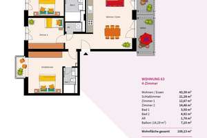 Barrierefreie 4-Zimmer-Neubauwohnung – Die vollständige Adresse der Immobilie erhältst du vom Anbieter., 69126 Rohrbach, Heidelberg – Vorschaubild 3