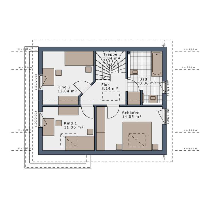 Grundriss Obergeschoss