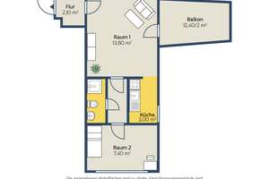 Single-Wohnung mit Loggia in der Innenstadt/perfekt für Studenten – Burgstr. 12, 4109 Zentrum, Leipzig – Vorschaubild 2
