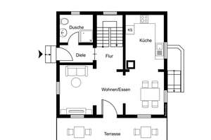 Finnisches Blockbohlenhaus mit Kamin, Keller & Listerblick – Die vollständige Adresse der Immobilie erhältst du vom Anbieter., 57439 Attendorn – Vorschaubild 4