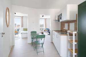 Ankommen, wohlfühlen, studieren: 2-Zimmer Design-Apartment |möbliert|Fahrstuhl |Unilage|Dachgarten – Hansastraße 22, 39106 Alte Neustadt, Magdeburg – Vorschaubild 1