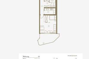 Wohnung Nr. 66: Bezugsfertige 1-Zimmer-Wohnung mit separater Küche und großzügigem Balkon – Wagenbauerstraße 2, 81677 Parkstadt, München – Vorschaubild 8