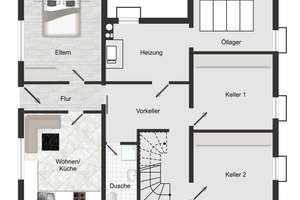 Nahe Kinzdorf -  Einfamilienhaus mit Einliegerwohnung & großem Potenzial – Am Kleinen Main 14, 63450 Südost, Hanau – Vorschaubild 28