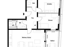 Einfach schön wohnen – 3 Zimmer mit Balkon im 3. Obergeschoss – Die vollständige Adresse der Immobilie erhältst du vom Anbieter., 28203 Ostertor, Bremen – Vorschaubild 2