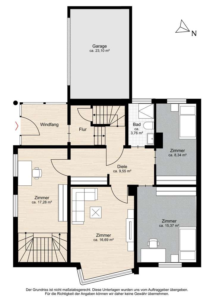 Maisonette-Wohnung Erdgeschoss