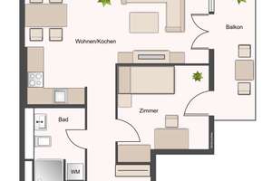 Helle 2-Raum-Wohnung | Balkon | Einbauküche | Aufzug | Energieeffizienzklasse A+ | Fahrradkeller – 4315 Volkmarsdorf, Leipzig – Vorschaubild 16