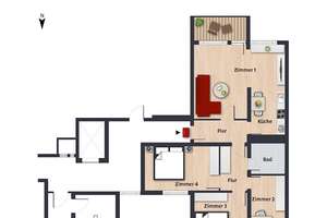 Schöne Wohnung mit Balkon // 9.OG rechts – John-F.-Kennedy-Allee 65, 38444 Detmerode, Wolfsburg – Vorschaubild 4