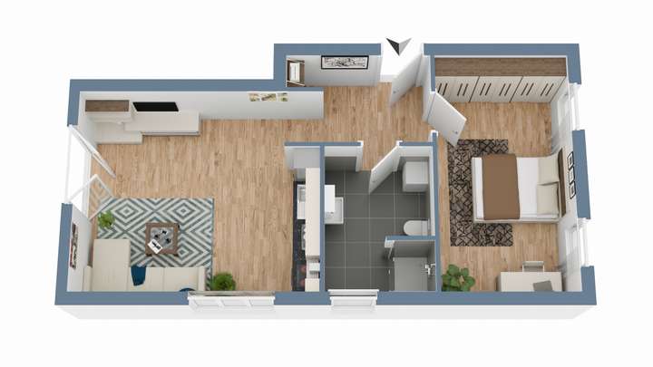 Unverbindlicher 3D Grundriss d