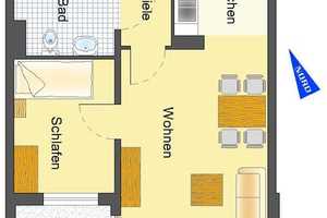 Tolle Seniorenwohnung für Ehepaar ab 6o Jahre! Direkt an der Ruhr! Neues Bad! Nur mit WBS – Langenberger Str. 496, 45277 Essen – Vorschaubild 3