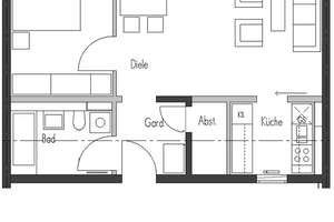 Gemütliche 2 Zimmer Wohnung mit Balkon – Erasmusstr. 6a, 65199 Biebrich, Wiesbaden – Vorschaubild 5