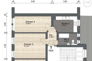 Modern - Möbliert: 2-Zimmer Wohnung im 1.OG, Karlsruhe-Durlach – Die vollständige Adresse der Immobilie erhältst du vom Anbieter., 76227 Durlach, Karlsruhe – Vorschaubild 8