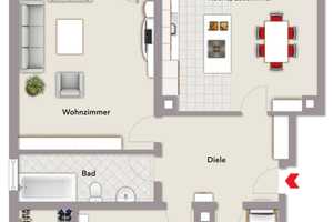Charmante 3-Zimmer-Wohnung mit Balkon & Stellplatz – Karlsruhe – Vorschaubild 8