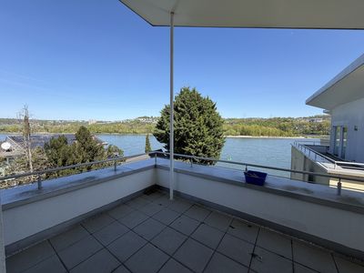 Penthouse direkt am Rhein – 135 m², zwei Dachterrassen, Aufzug bis in die Wohnung