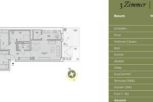 3-ZKB-Wohnung mit Gartenanteil und Einbauküche – Enzianstraße 33, 68309 Mannheim – Vorschaubild 2