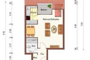 Provisionsfrei: 1-Zimmer-DG-Wohnung mit Balkon in Hamburg Jenfeld – Zehlendorfer Weg 16, 22045 Jenfeld, Hamburg – Vorschaubild 10
