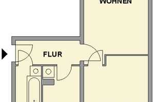 2-Raum-Balkonwohnung in begrünter Wohnlage – Yorckstr. 42d, 9130 Chemnitz – Vorschaubild 3