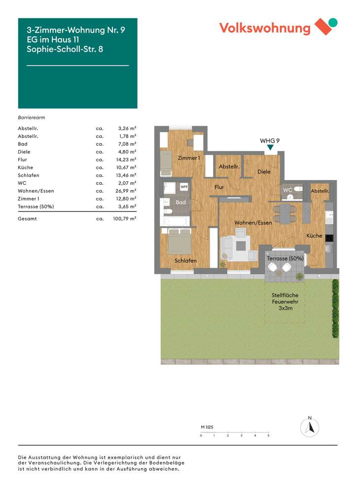 Grundriss Wohnung Nr. 9