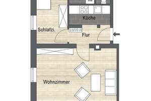 Zentrale 2-Zimmer-ETW in der Äußeren Pleich, Würzburg – Die vollständige Adresse der Immobilie erhältst du vom Anbieter., 97080 Altstadt, Würzburg – Vorschaubild 8