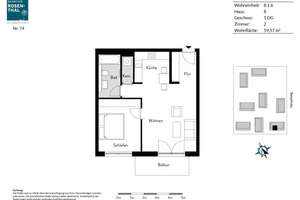 Moderne 2 Zimmer Wohnung mit Einbauchküche und Balkon zu vermieten! – Die vollständige Adresse der Immobilie erhältst du vom Anbieter., 13158 Rosenthal, Berlin – Vorschaubild 8