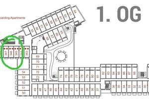 Nur noch einziehen! Komplett möbliertes 1-Zi.-Apartment im "Turm" eines eleganten Apartmenthauses! – Nagahama-Allee 76, 86153 Am Schäfflerbach, Augsburg – Vorschaubild 19