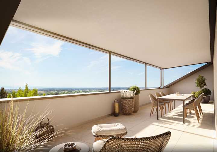 Stilvolles Wohnen mit fantastischem Ausblick - 3-Zimmer-Dachgeschosswohnung mit großzügiger Loggia