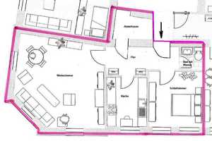 Großes Eck-Wohnzimmer in einer hellen 2-Raum in Schloßchemnitz!!! – Ludwigstr. 38, 9113 Chemnitz – Vorschaubild 17