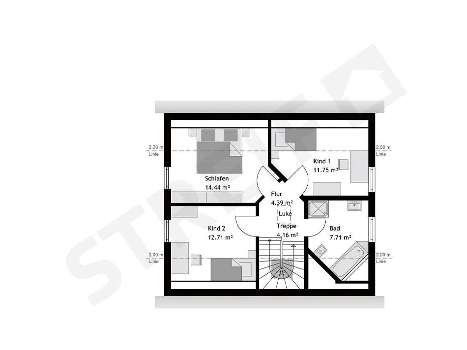 Grundriss Obergeschoss