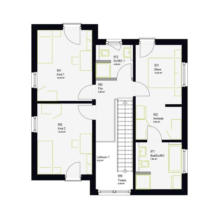 Grundriss Obergeschoss