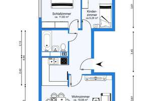 Gemütliche 3-Zimmer-Wohnung am Stadtrand von Neustadt, idyllisch im Grünen mit Loggia und Mieterlass – Alfred-Brehm-Weg 9, 6122 Nördliche Neustadt, Halle (Saale) – Vorschaubild 19