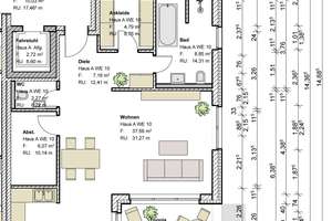 Helle 2-Zimmer Wohnung mit Terrasse im Grünen