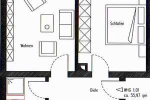 Ab 01.01.2026 - ruhige Wohnlage in Wahren - 2-Raumwohnung - Balkon - Parkett – Koloniestraße 6, 4158 Leipzig – Vorschaubild 8