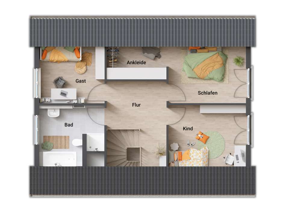 Grundrissbeispiel Obergeschoss