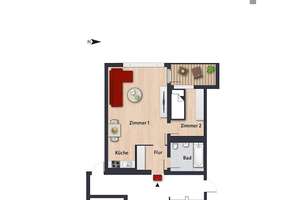 Gut geschnittene 2-Zimmer-Wohnung mit Balkon // 4. OG mitte – Eisenacher Str. 27, 38444 Westhagen, Wolfsburg – Vorschaubild 13