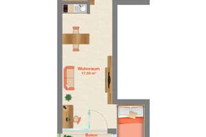 Kapitalanleger aufgepasst! Modernes Studenten-Appartement mit Balkon – Die vollständige Adresse der Immobilie erhältst du vom Anbieter., 85053 Südost, Ingolstadt – Vorschaubild 9