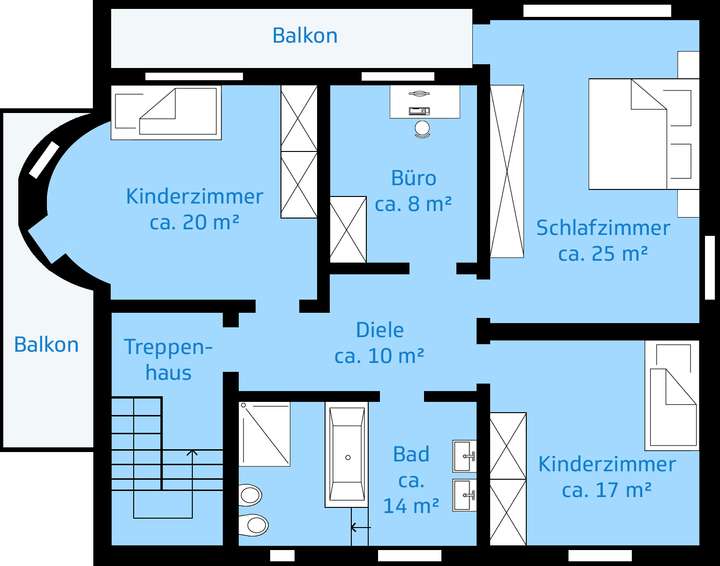 Grundriss Obergeschoss