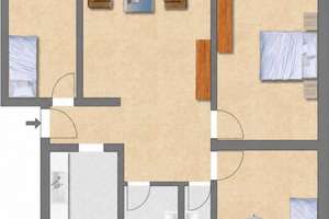 4- Zimmer- Wohnung mit Balkon ins Grüne in ruhigen Wohnlage von Wickrath – Die vollständige Adresse der Immobilie erhältst du vom Anbieter., 41189 Wickrath-Mitte, Mönchengladbach – Vorschaubild 2