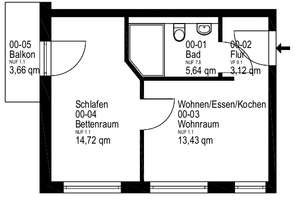 Smarte Neubaueigentumswohnung mit Einbauküche Terrasse und Stellplatz - barrierefrei