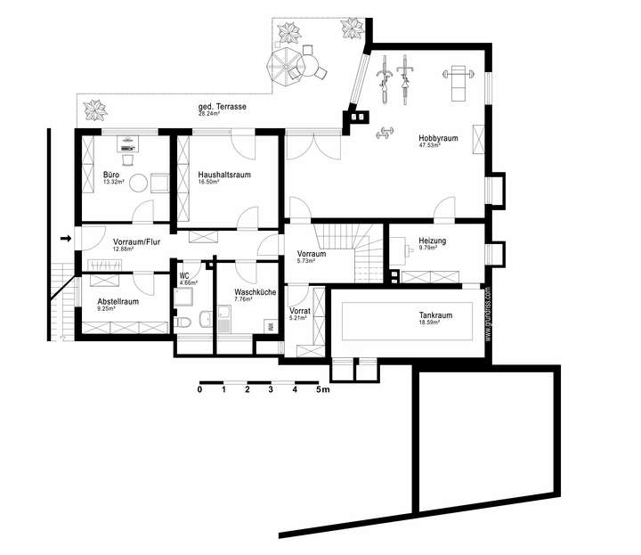 Grundriss Gartengeschoss